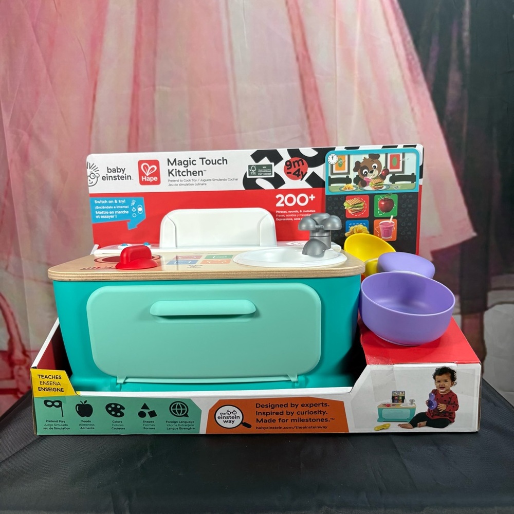 baby einstein Magic Touch Kitchen Playset in Teal with Purple and Yellow Bowls